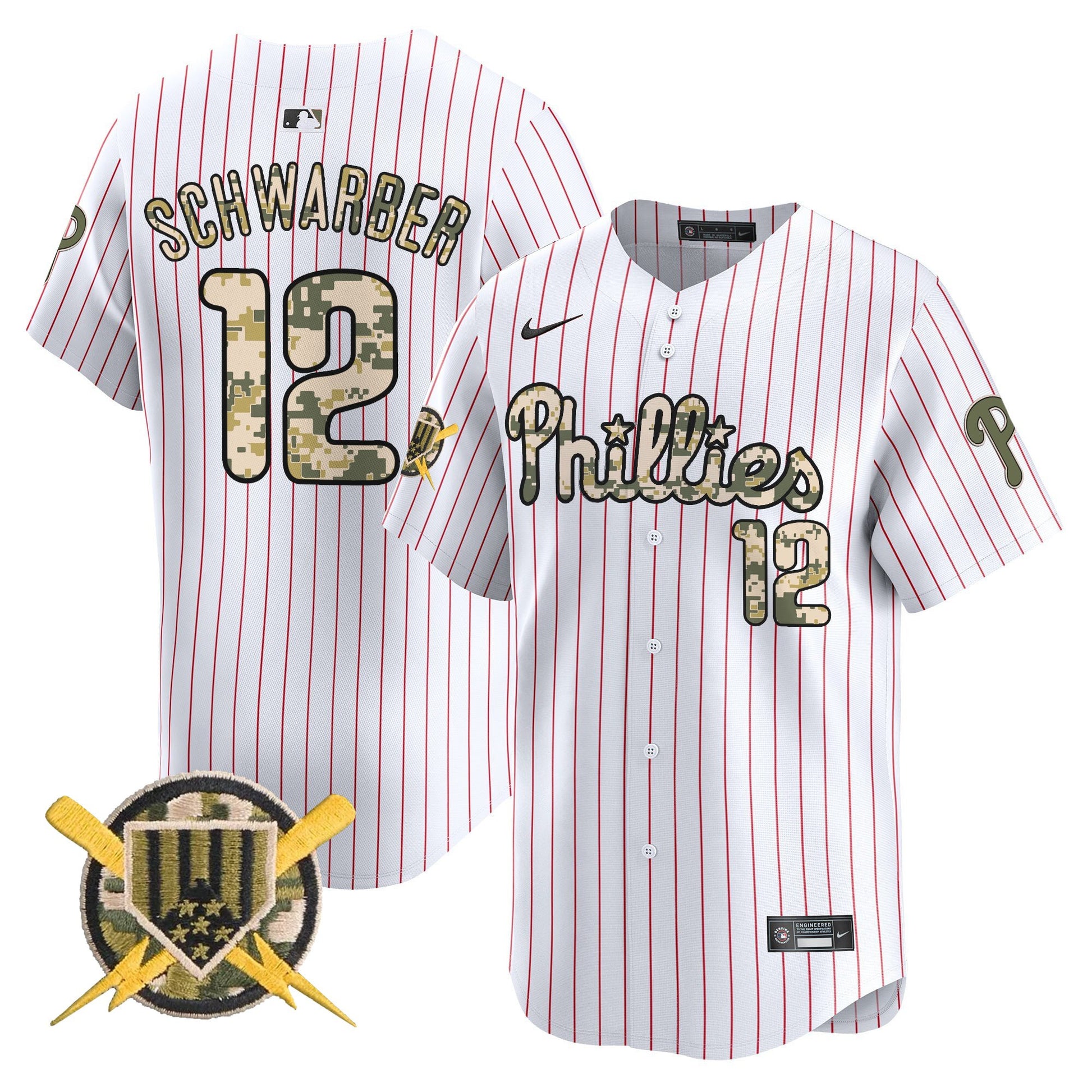 Men's Phillies Armed Forces Day Vapor Premier Limited Jersey - All Stitched