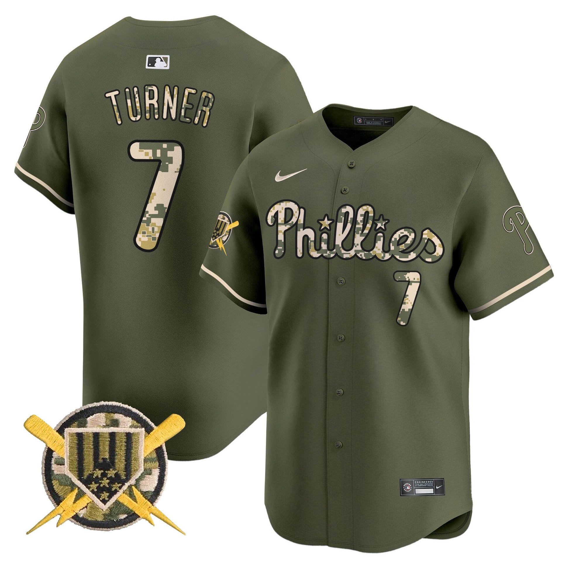Men's Phillies Armed Forces Day Vapor Premier Limited Jersey - All Stitched
