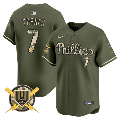 Men's Phillies Armed Forces Day Vapor Premier Limited Jersey - All Stitched