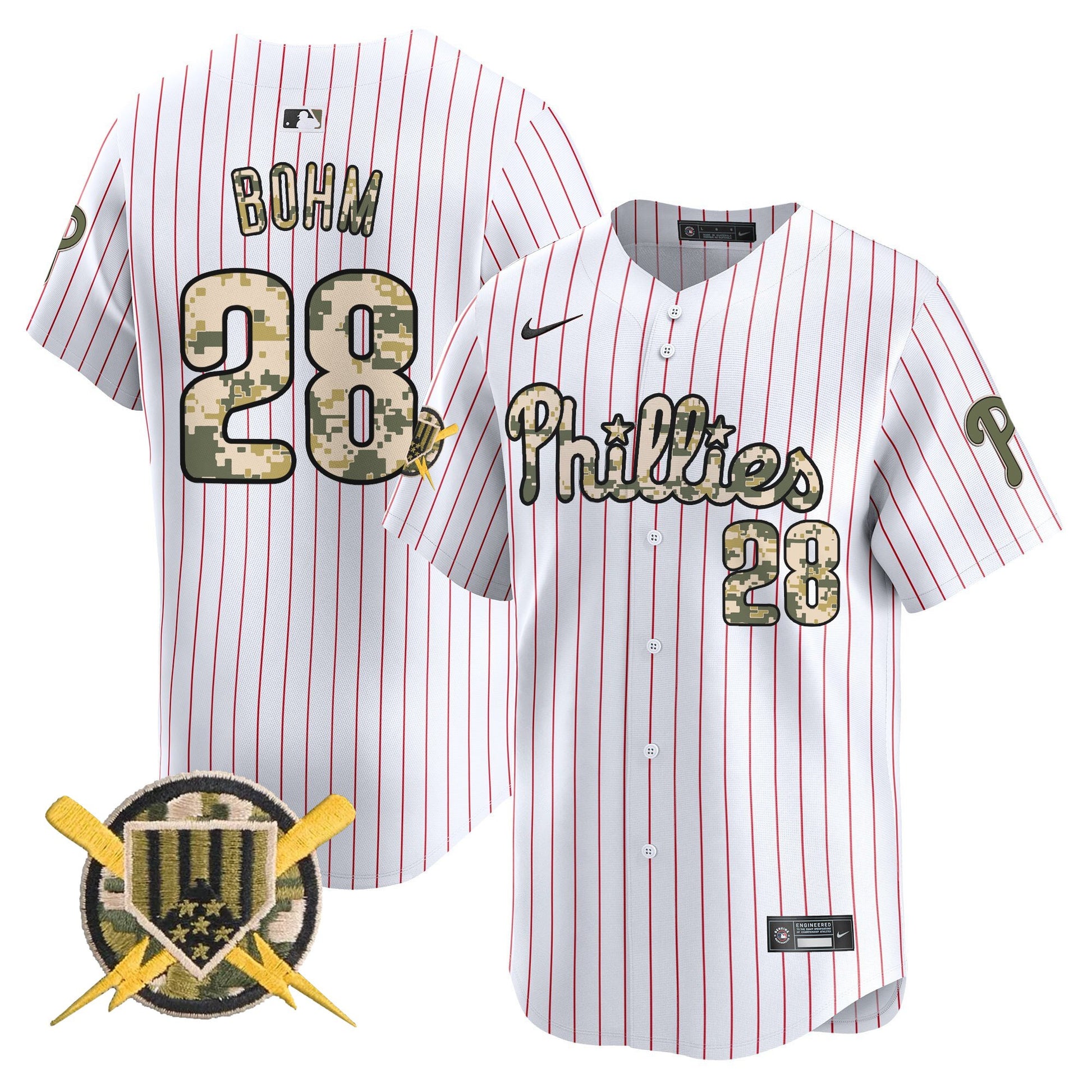Men's Phillies Armed Forces Day Vapor Premier Limited Jersey - All Stitched
