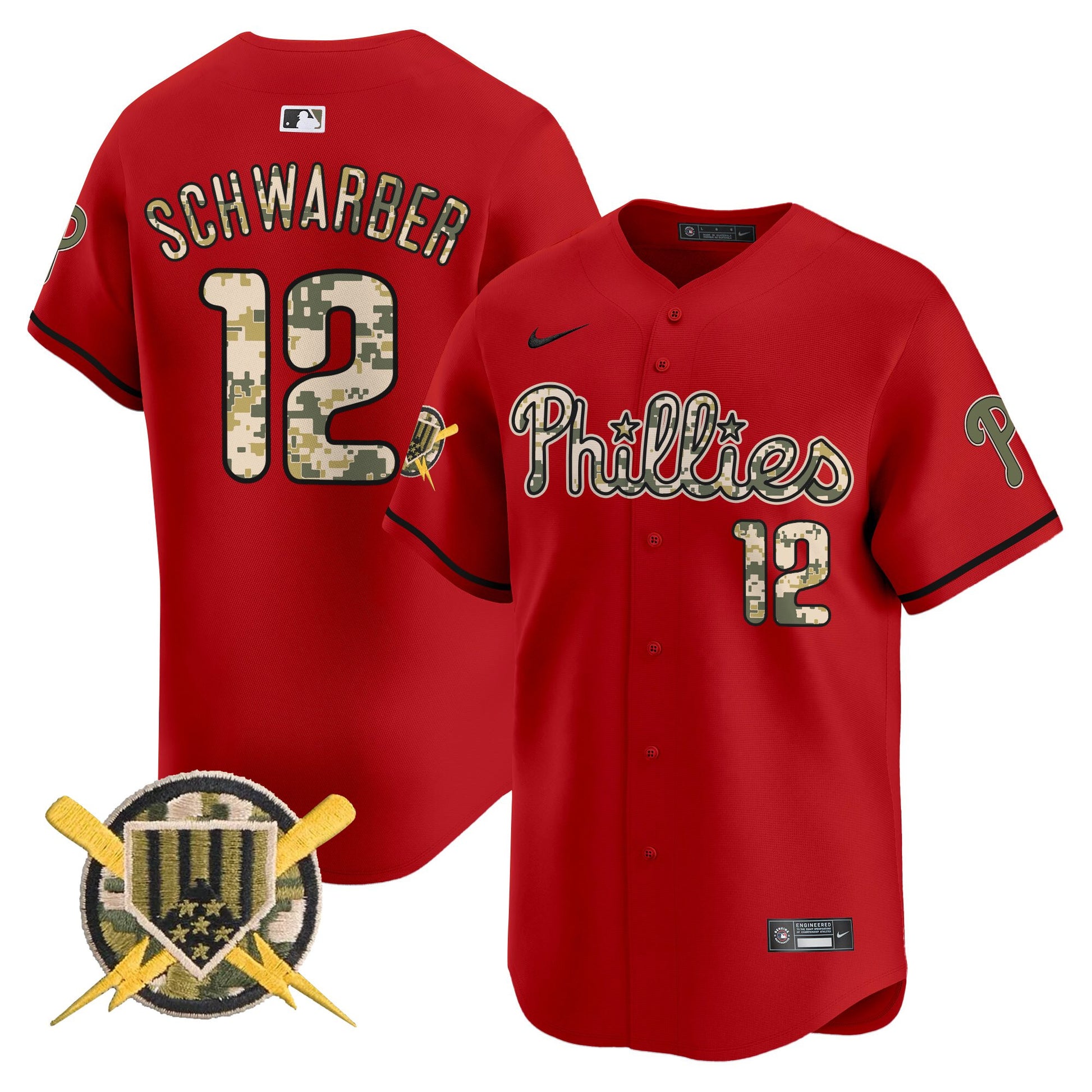 Men's Phillies Armed Forces Day Vapor Premier Limited Jersey - All Stitched