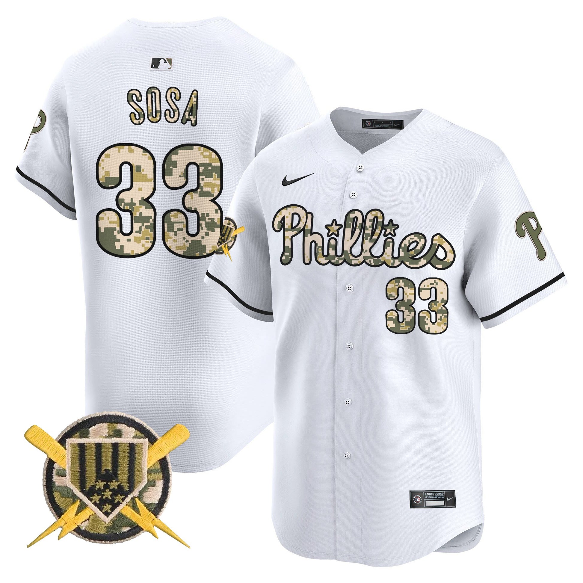 Men's Phillies Armed Forces Day Vapor Premier Limited Jersey - All Stitched
