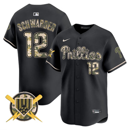 Men's Phillies Armed Forces Day Vapor Premier Limited Jersey - All Stitched