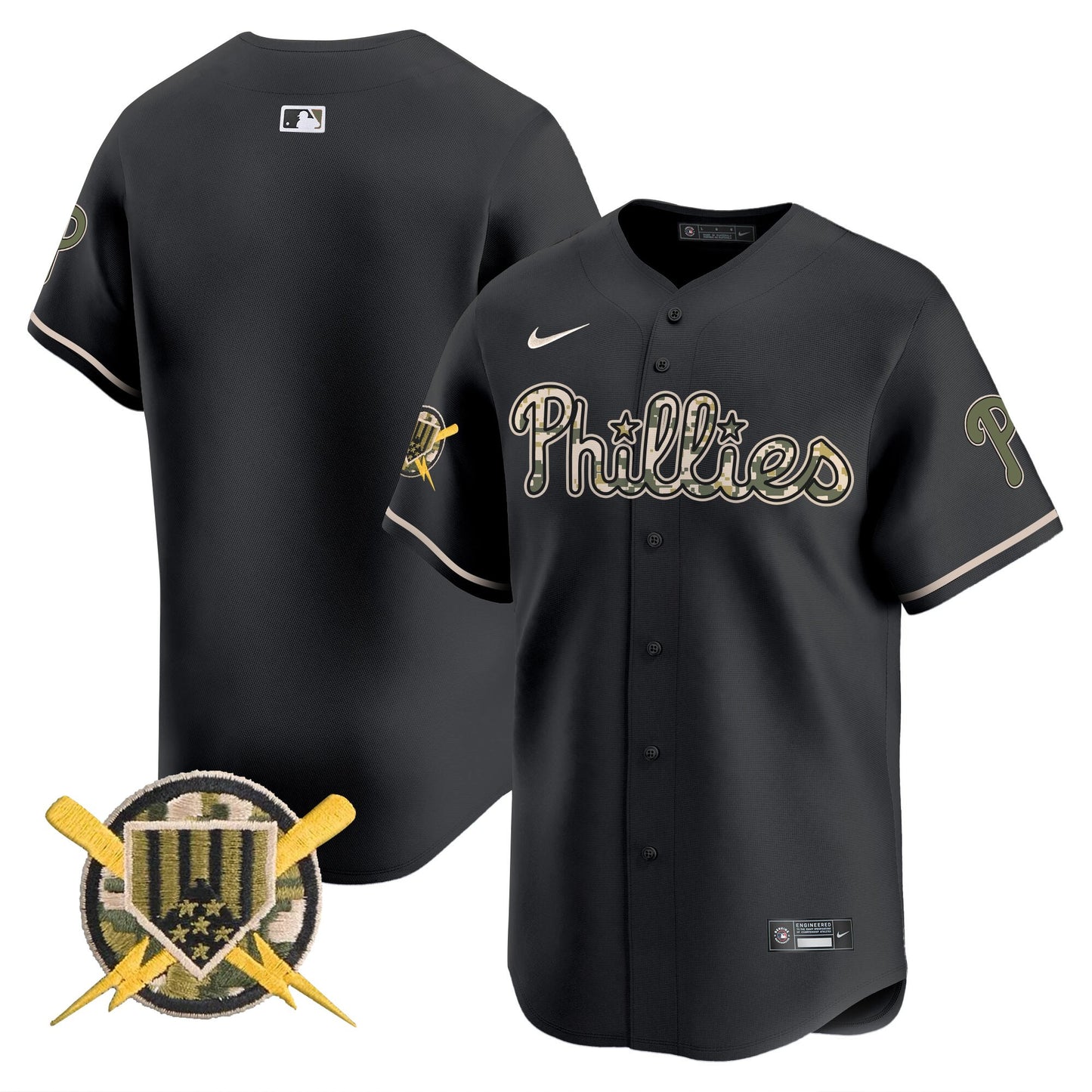 Men's Phillies Armed Forces Day Vapor Premier Limited Jersey - All Stitched