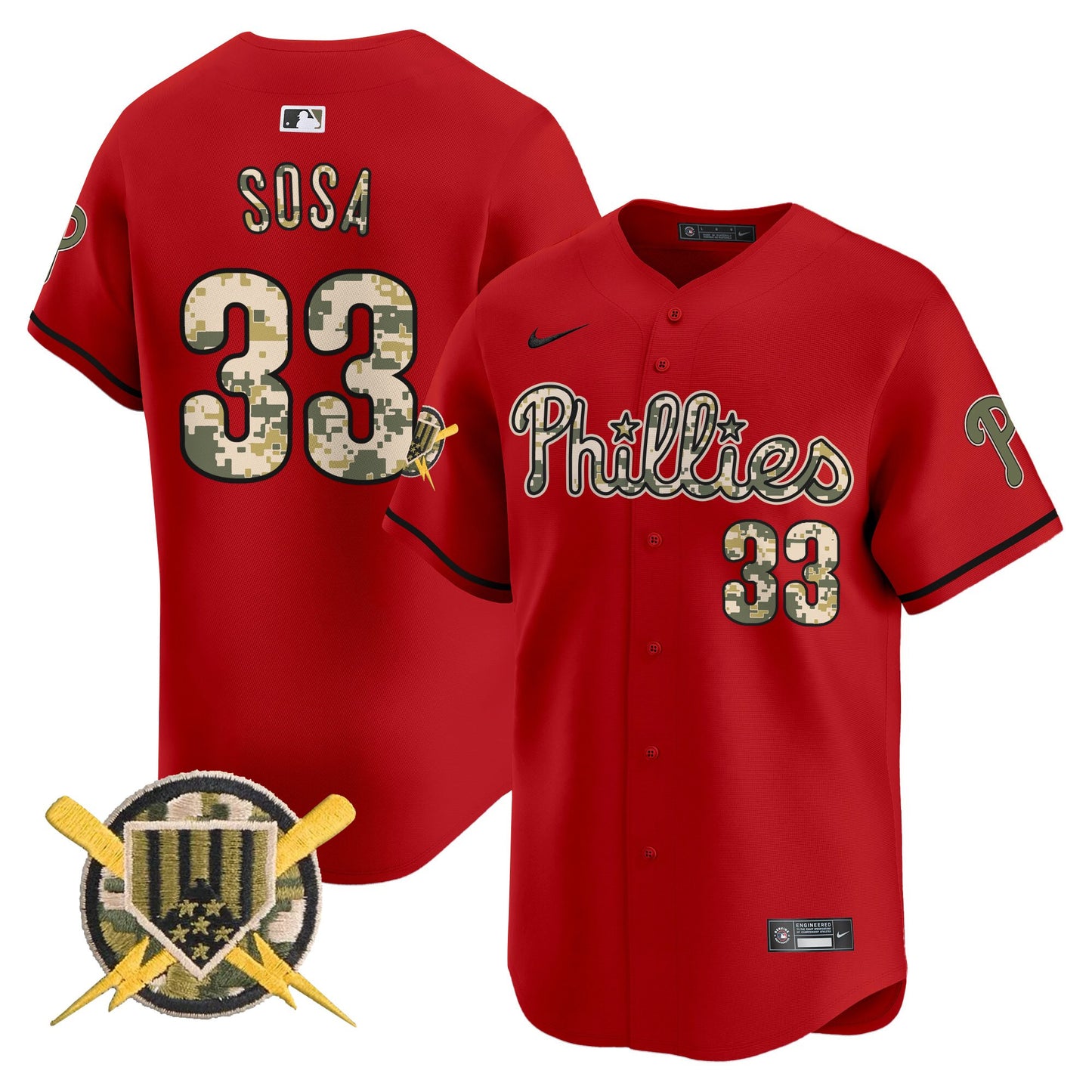 Men's Phillies Armed Forces Day Vapor Premier Limited Jersey - All Stitched