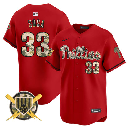 Men's Phillies Armed Forces Day Vapor Premier Limited Jersey - All Stitched