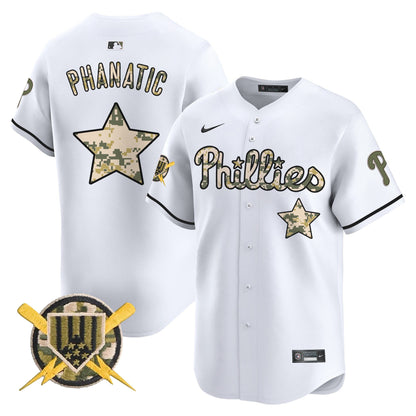 Men's Phillies Armed Forces Day Vapor Premier Limited Jersey - All Stitched