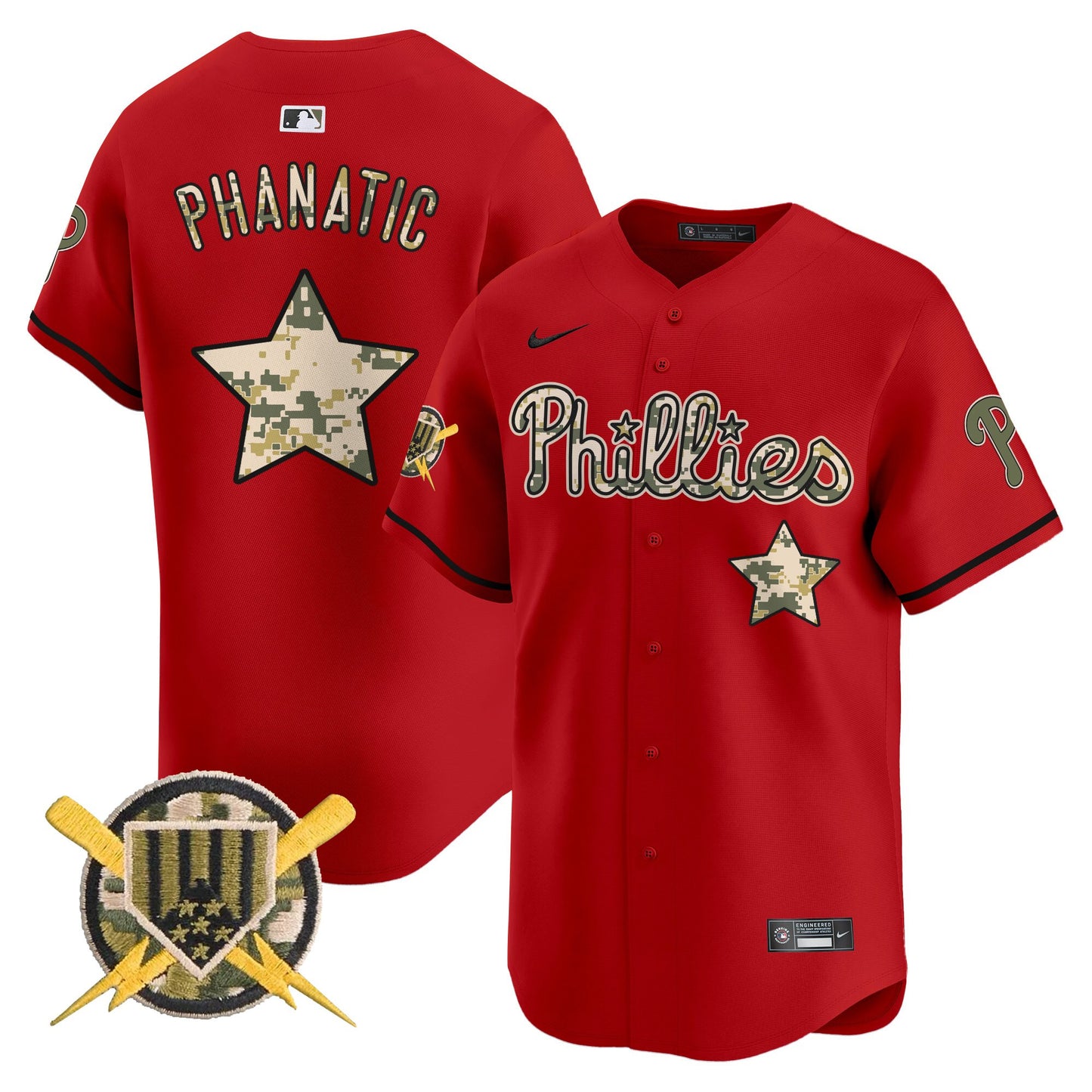 Men's Phillies Armed Forces Day Vapor Premier Limited Jersey - All Stitched