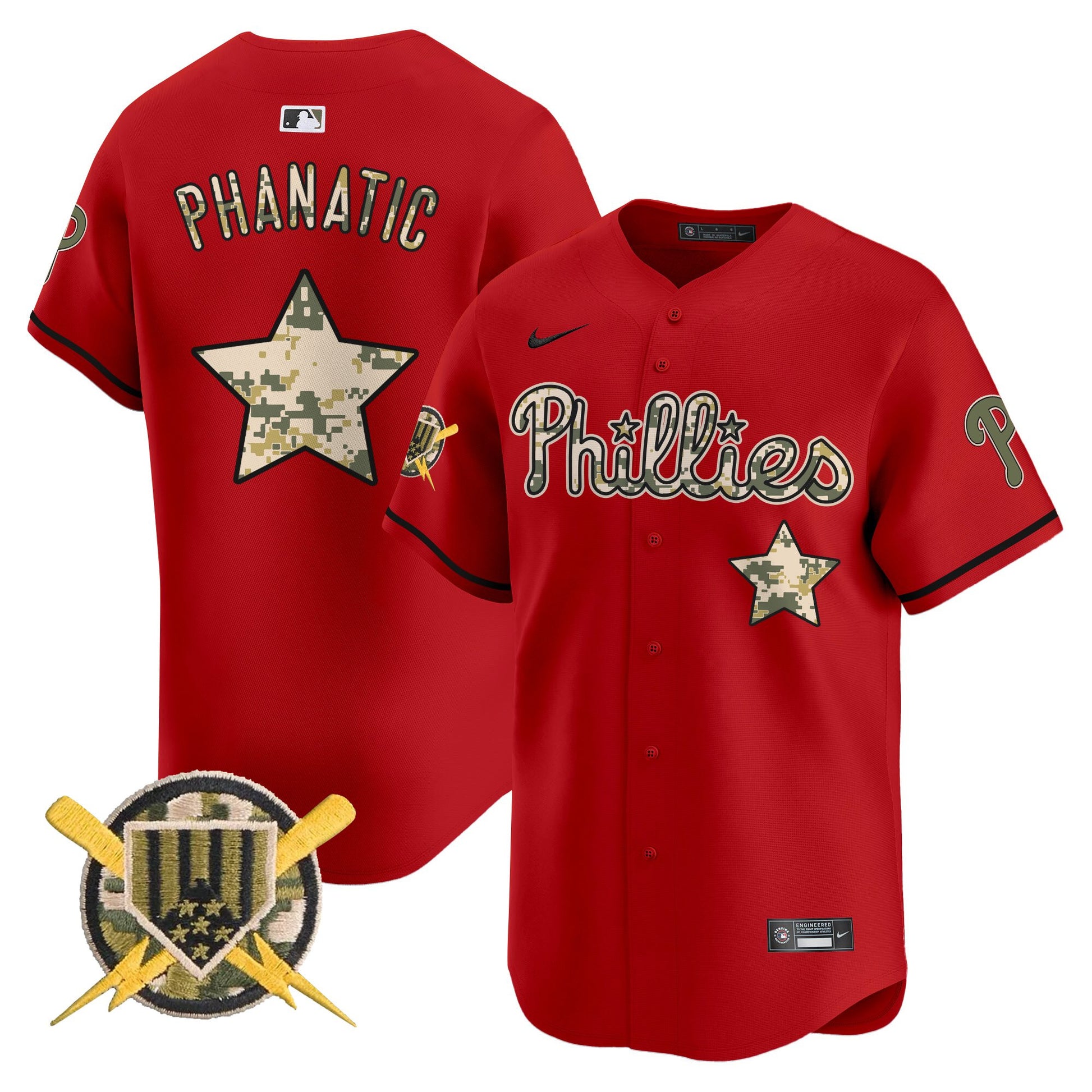 Men's Phillies Armed Forces Day Vapor Premier Limited Jersey - All Stitched