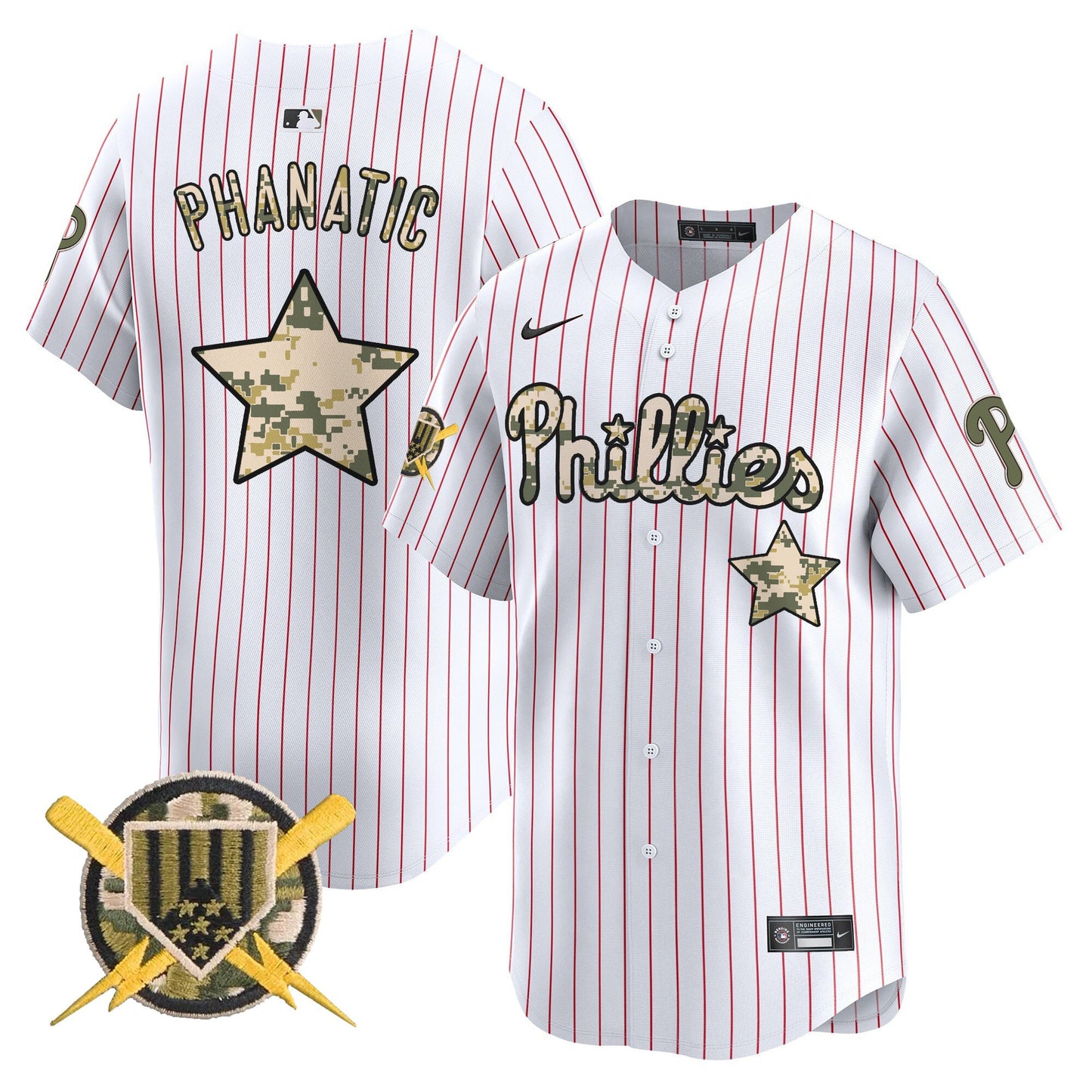 Men's Phillies Armed Forces Day Vapor Premier Limited Jersey - All Stitched
