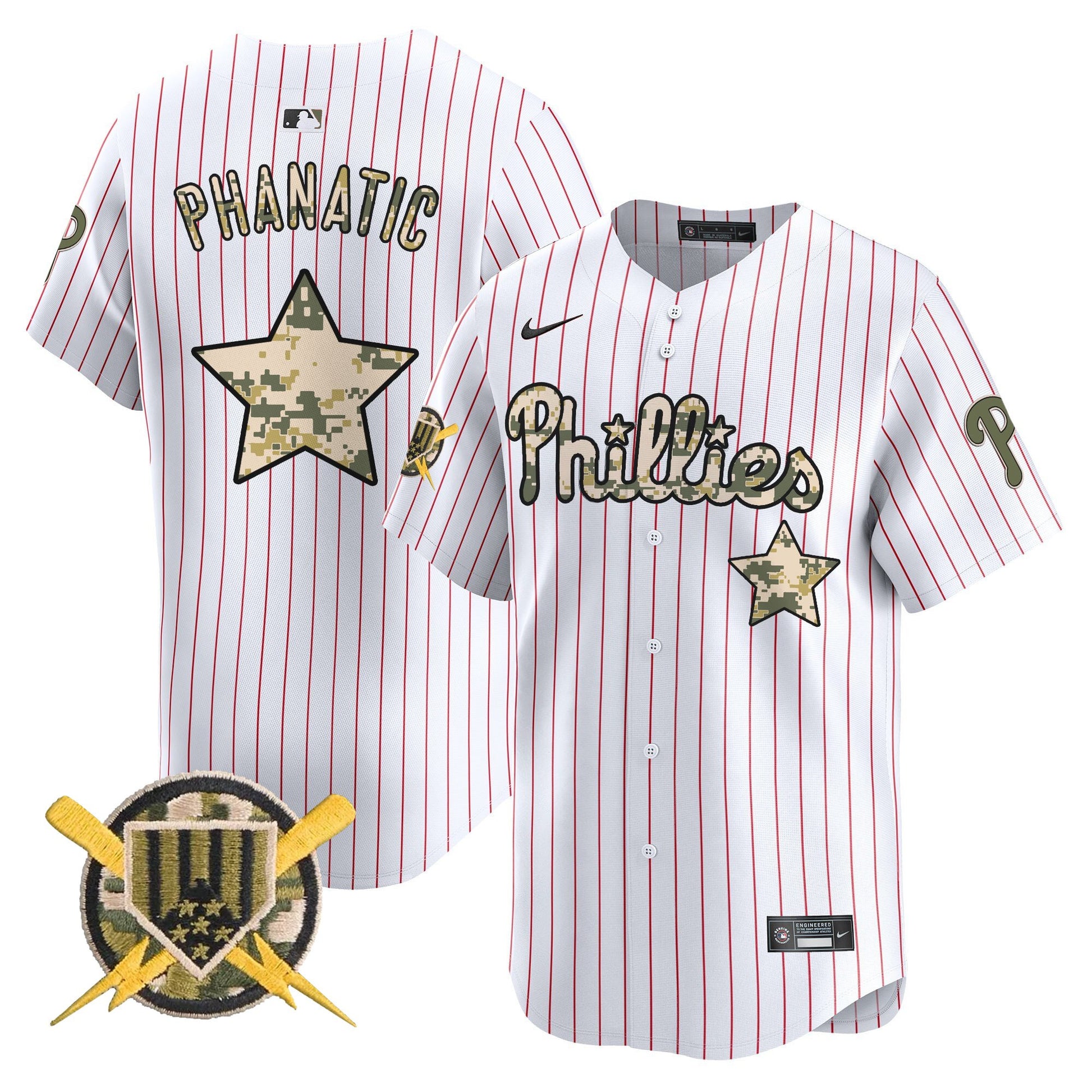 Men's Phillies Armed Forces Day Vapor Premier Limited Jersey - All Stitched