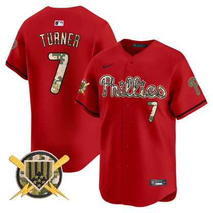 Men's Phillies Armed Forces Day Vapor Premier Limited Jersey - All Stitched