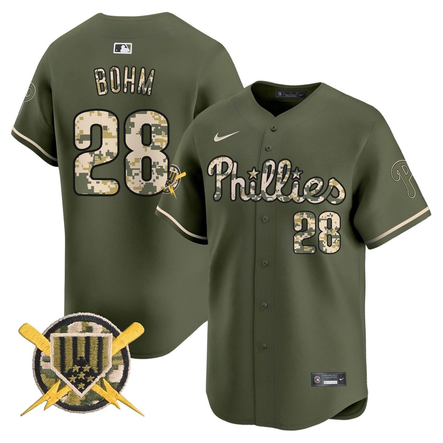 Men's Phillies Armed Forces Day Vapor Premier Limited Jersey - All Stitched