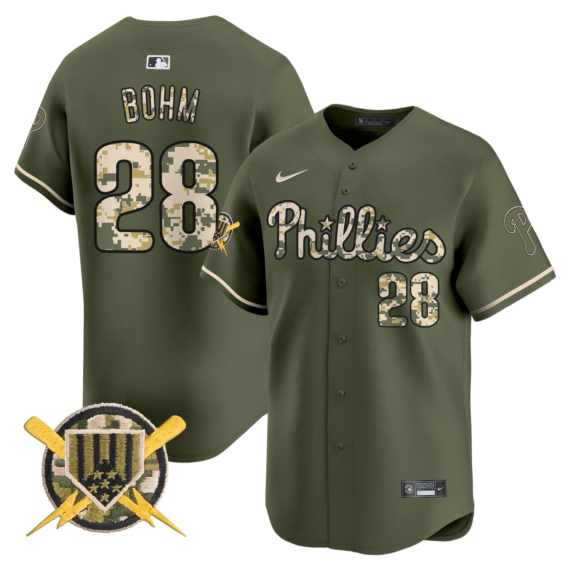 Men's Phillies Armed Forces Day Vapor Premier Limited Jersey - All Stitched