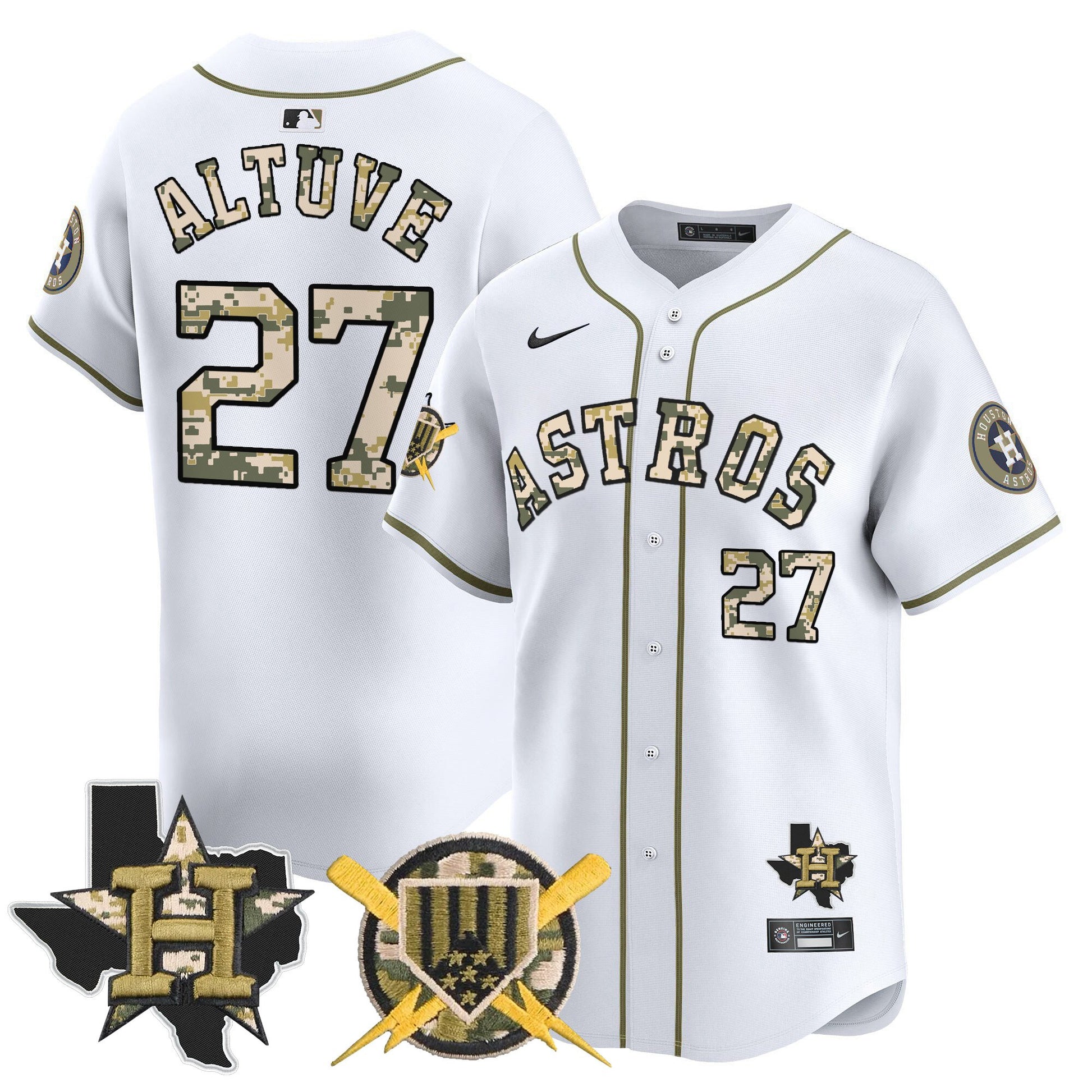 Men's Astros Armed Forces Day Vapor Premier Limited Jersey V2 - All Stitched