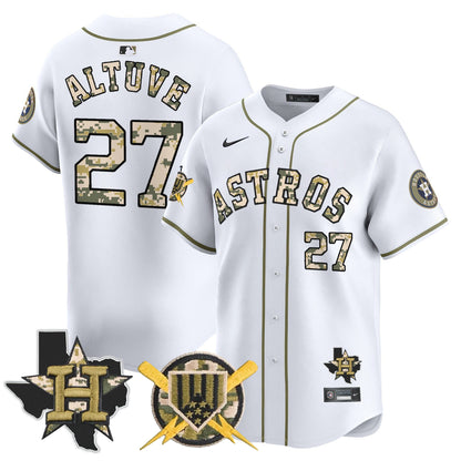 Men's Astros Armed Forces Day Vapor Premier Limited Jersey V2 - All Stitched