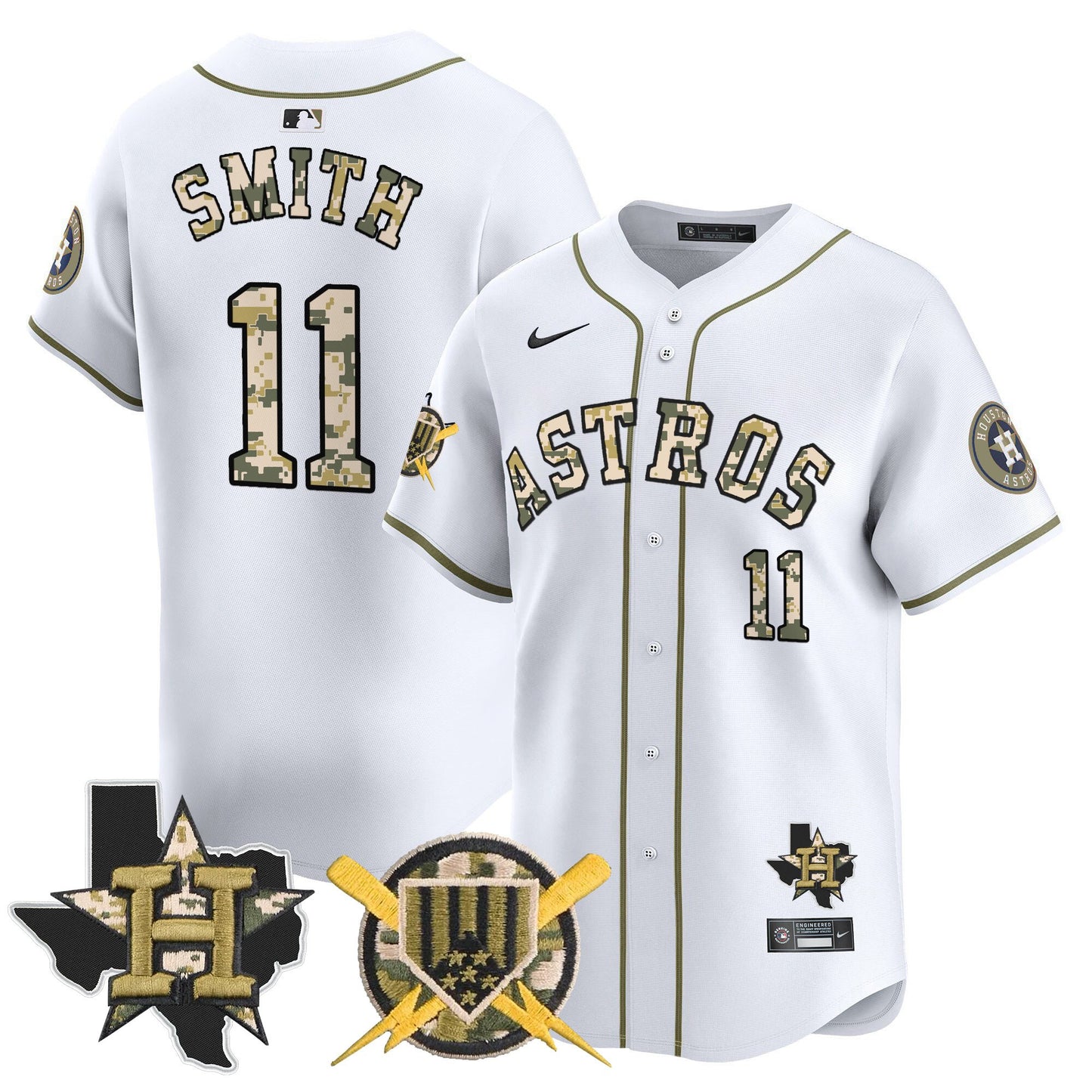 Men's Astros Armed Forces Day Vapor Premier Limited Jersey V2 - All Stitched