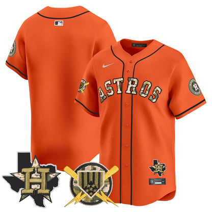 Men's Astros Armed Forces Day Vapor Premier Limited Jersey V2 - All Stitched