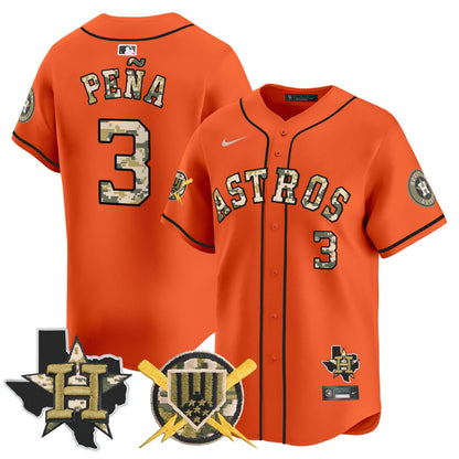 Men's Astros Armed Forces Day Vapor Premier Limited Jersey V2 - All Stitched