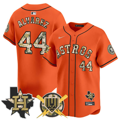 Men's Astros Armed Forces Day Vapor Premier Limited Jersey V2 - All Stitched