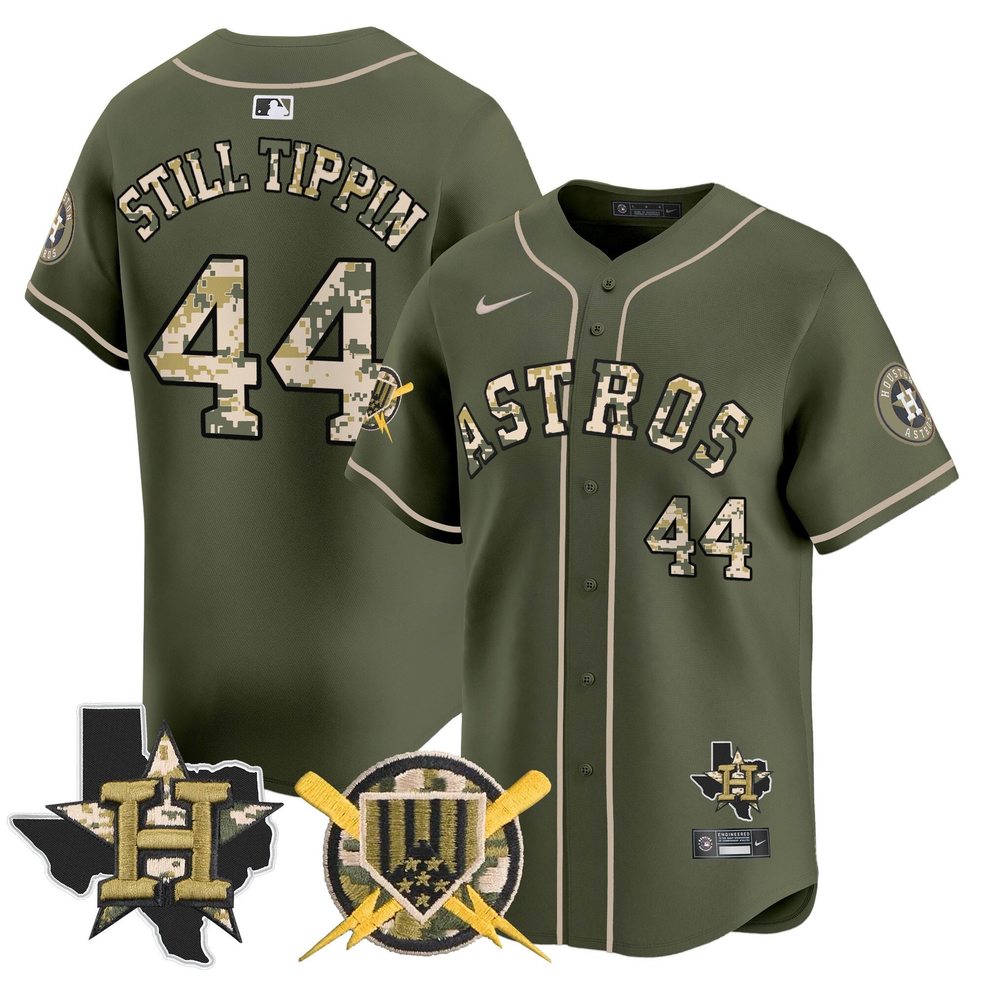 Men's Astros Armed Forces Day Vapor Premier Limited Jersey V2 - All Stitched