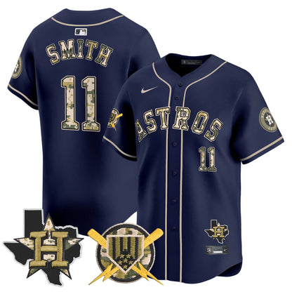 Men's Astros Armed Forces Day Vapor Premier Limited Jersey V2 - All Stitched