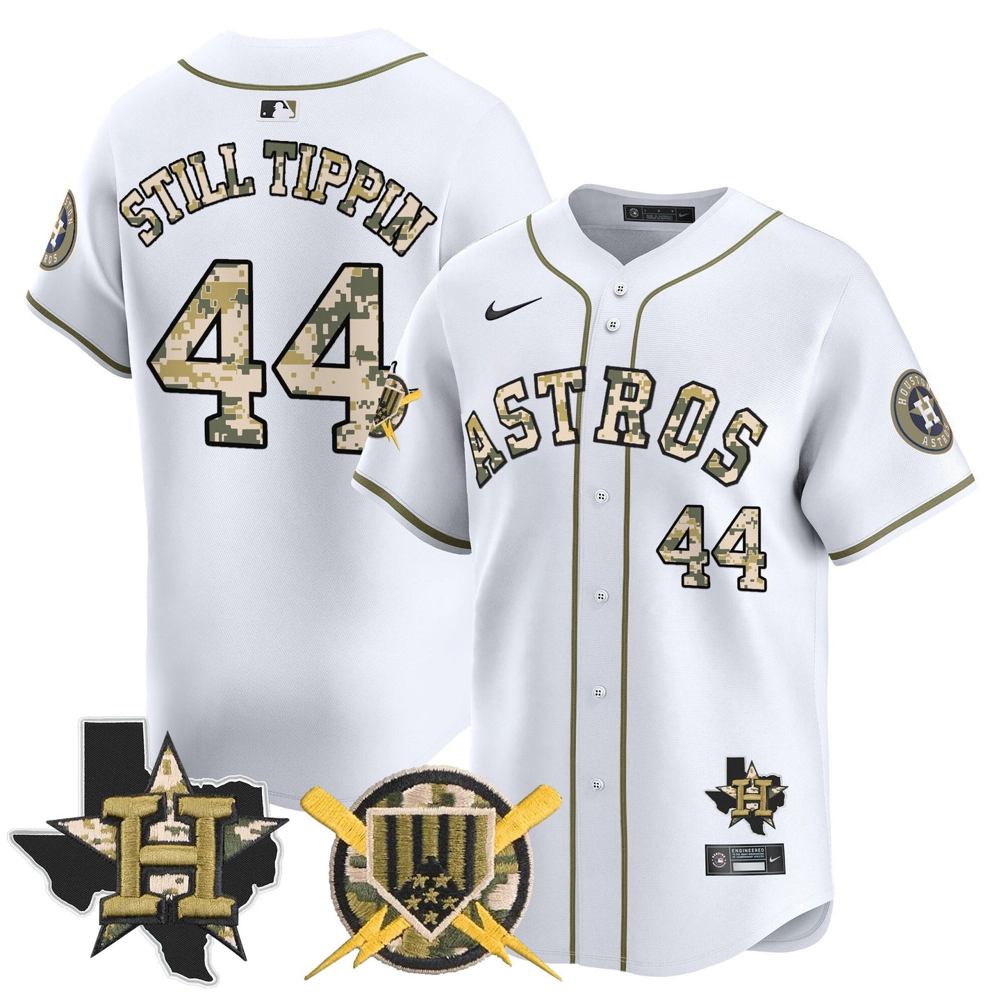 Men's Astros Armed Forces Day Vapor Premier Limited Jersey V2 - All Stitched