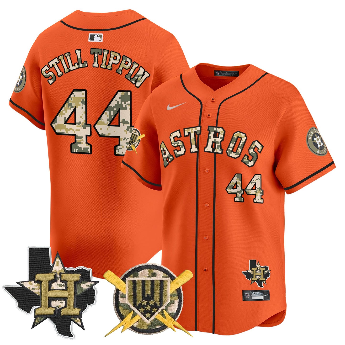Men's Astros Armed Forces Day Vapor Premier Limited Jersey V2 - All Stitched