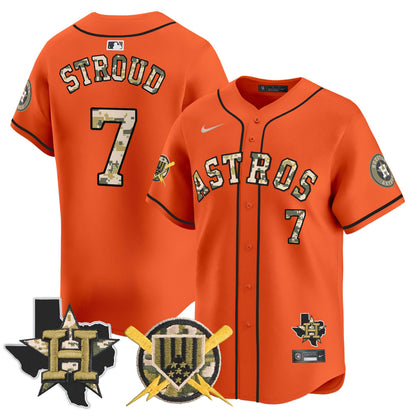 Men's Astros Armed Forces Day Vapor Premier Limited Jersey V2 - All Stitched