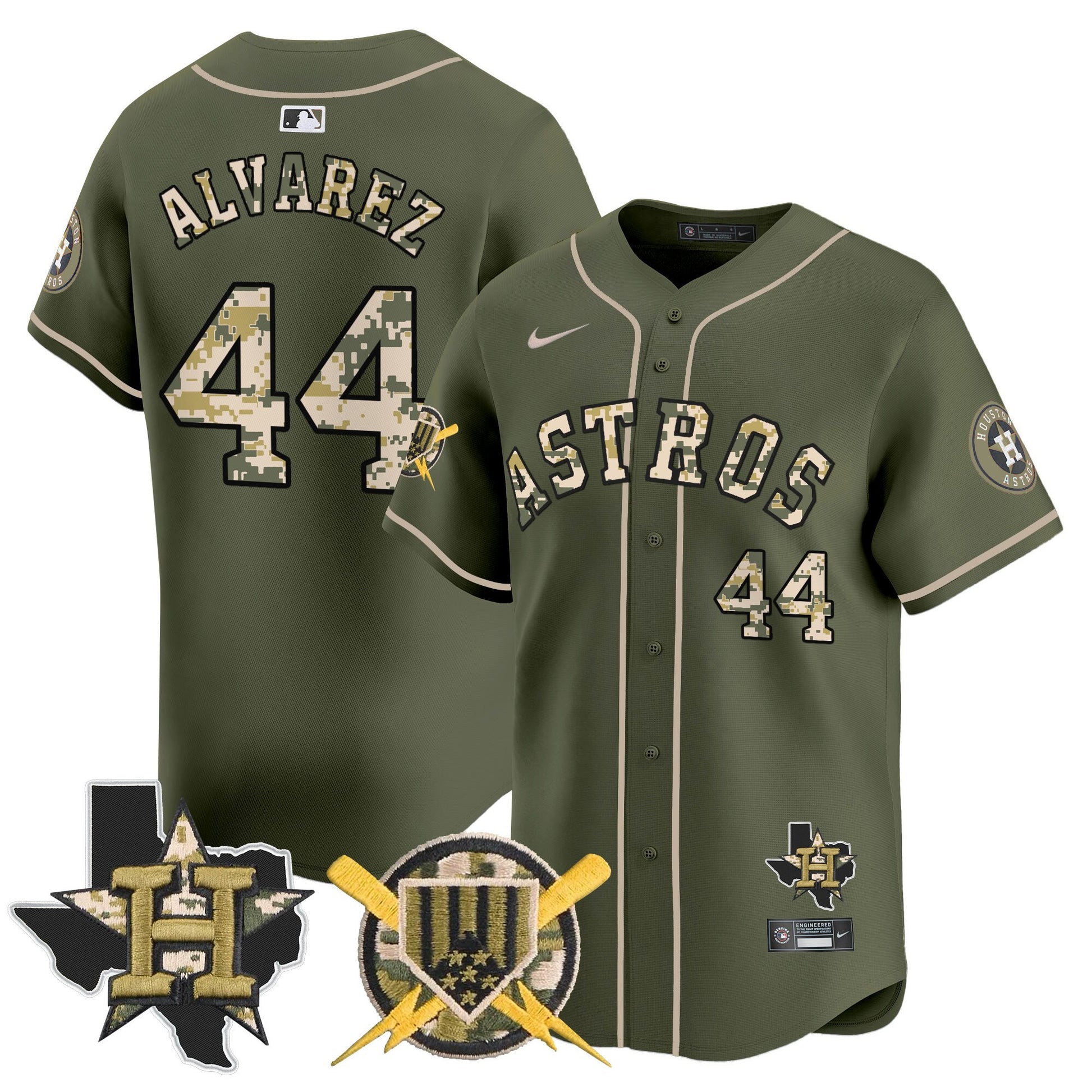 Men's Astros Armed Forces Day Vapor Premier Limited Jersey V2 - All Stitched