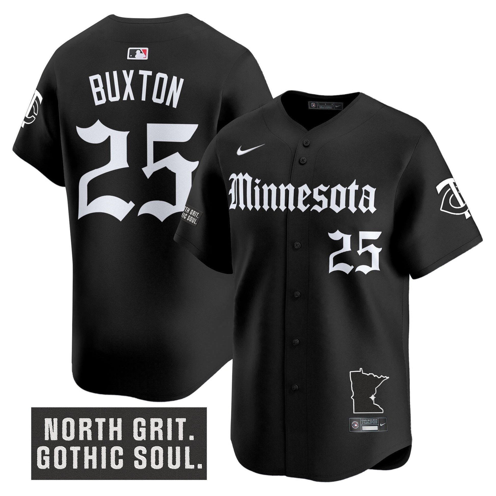 Men's Minnesota Twins 'Gothic North Edition' Vapor Premier Limited Jersey - All Stitched
