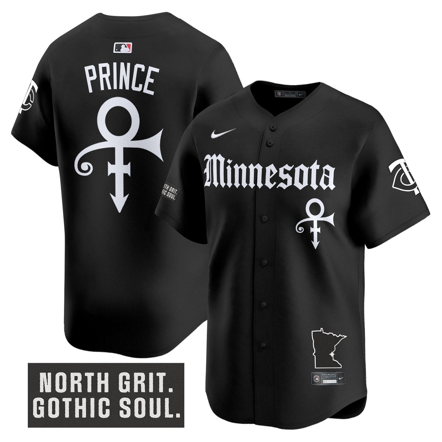 Men's Minnesota Twins 'Gothic North Edition' Vapor Premier Limited Jersey - All Stitched