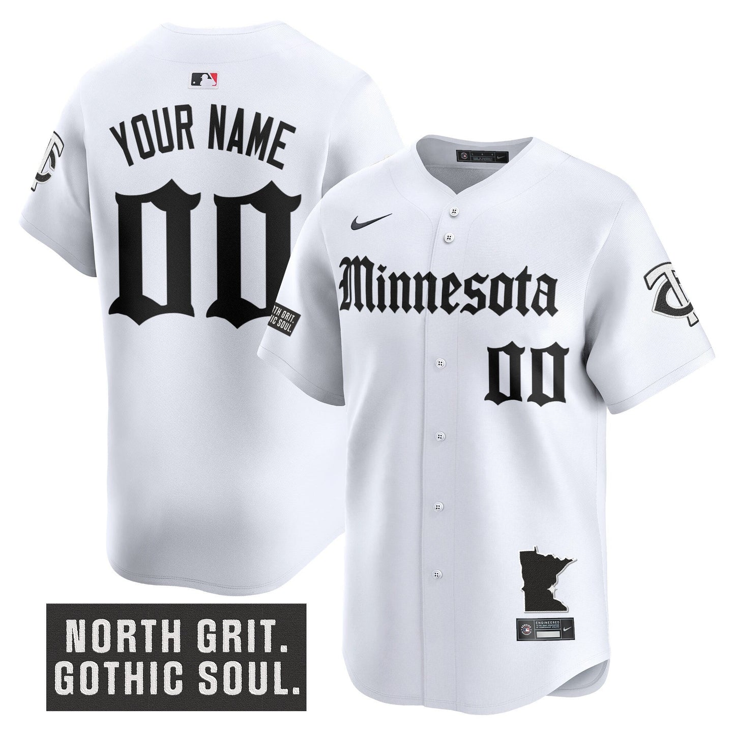 Minnesota Twins 'Gothic North Edition' Vapor Premier Limited Custom Jersey - All Stitched