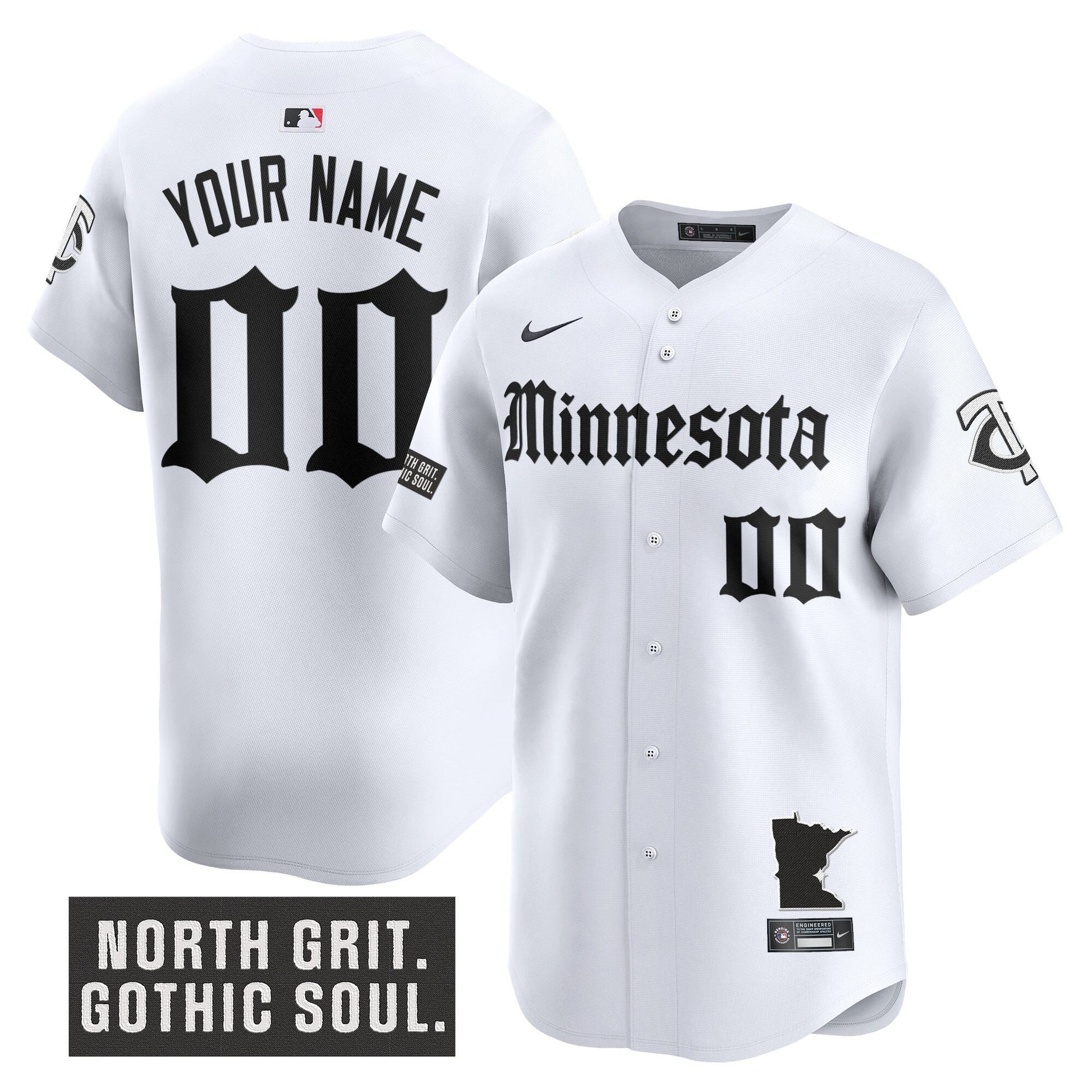 Minnesota Twins 'Gothic North Edition' Vapor Premier Limited Custom Jersey - All Stitched