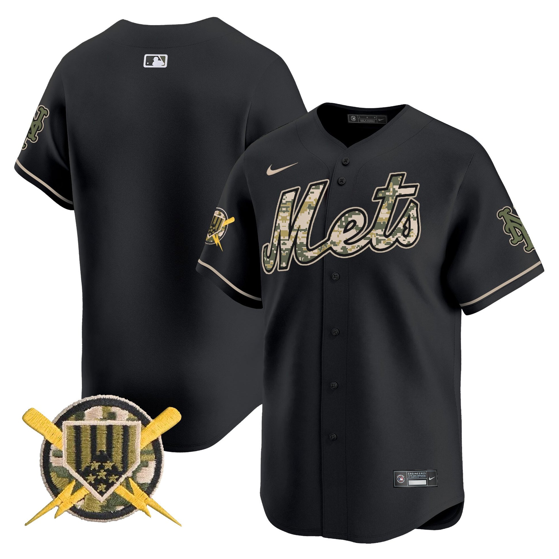 Men's Mets Armed Forces Day Vapor Premier Limited Jersey - All Stitched