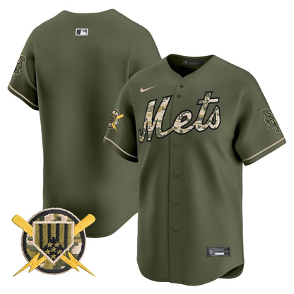 Men's Mets Armed Forces Day Vapor Premier Limited Jersey - All Stitched