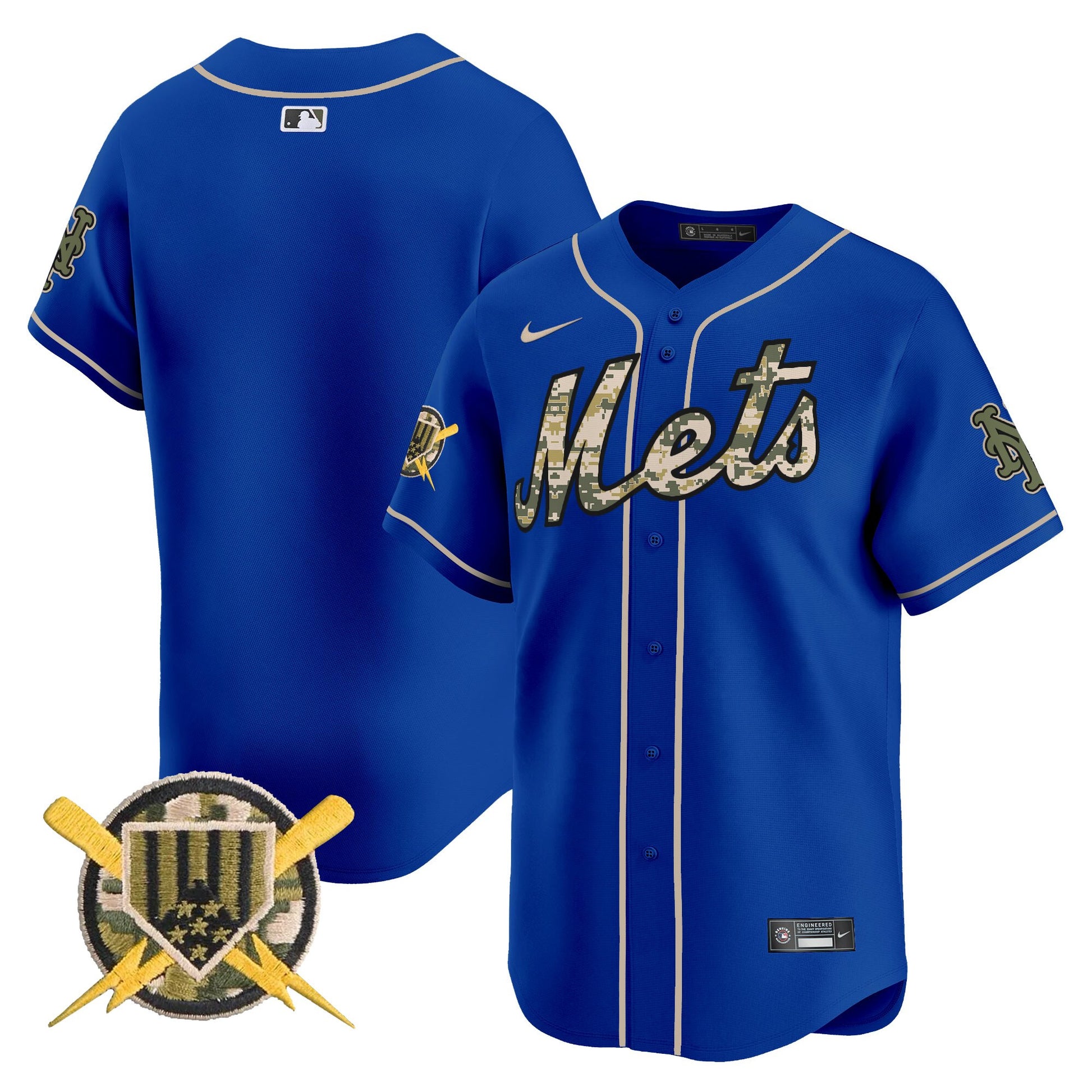 Men's Mets Armed Forces Day Vapor Premier Limited Jersey - All Stitched