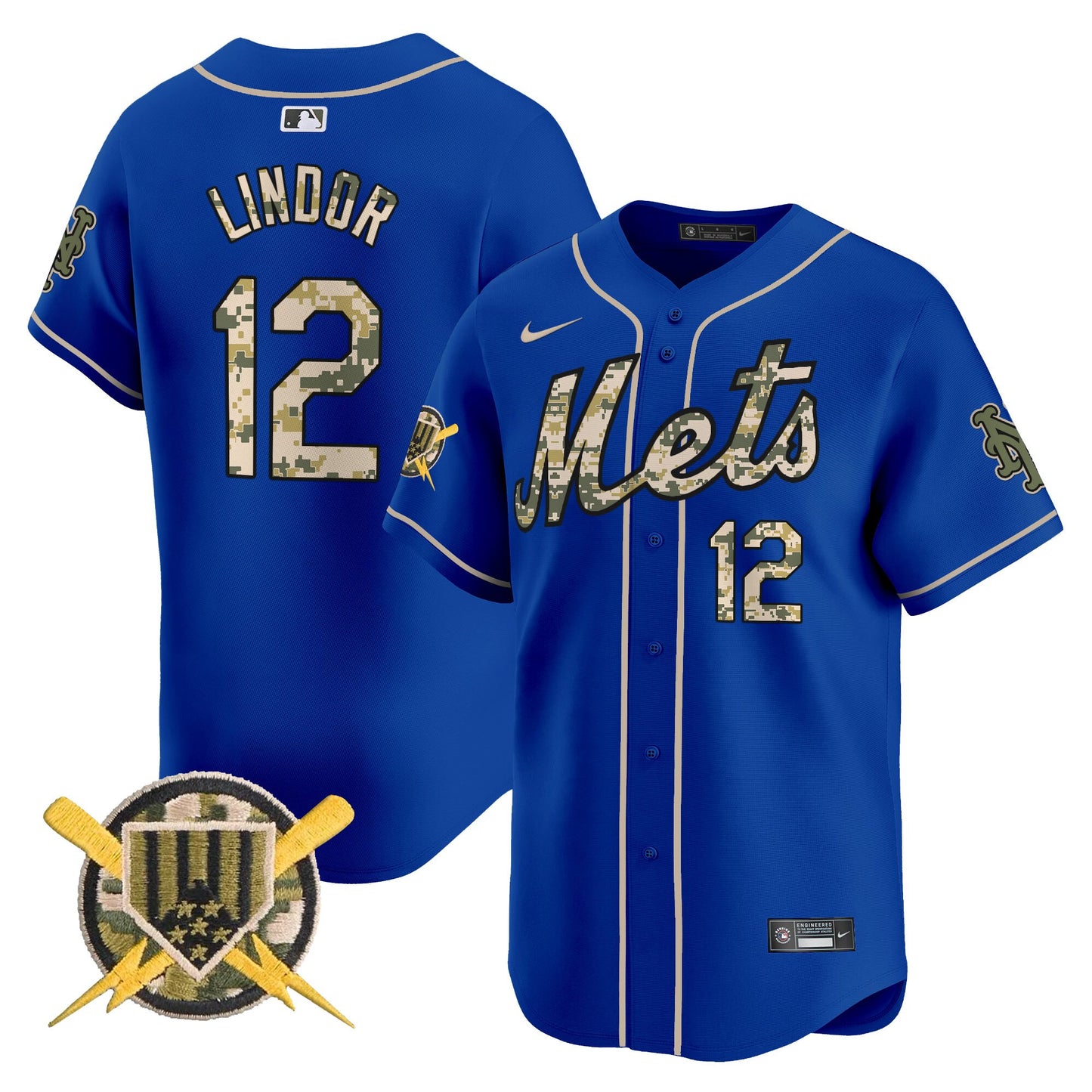 Men's Mets Armed Forces Day Vapor Premier Limited Jersey - All Stitched
