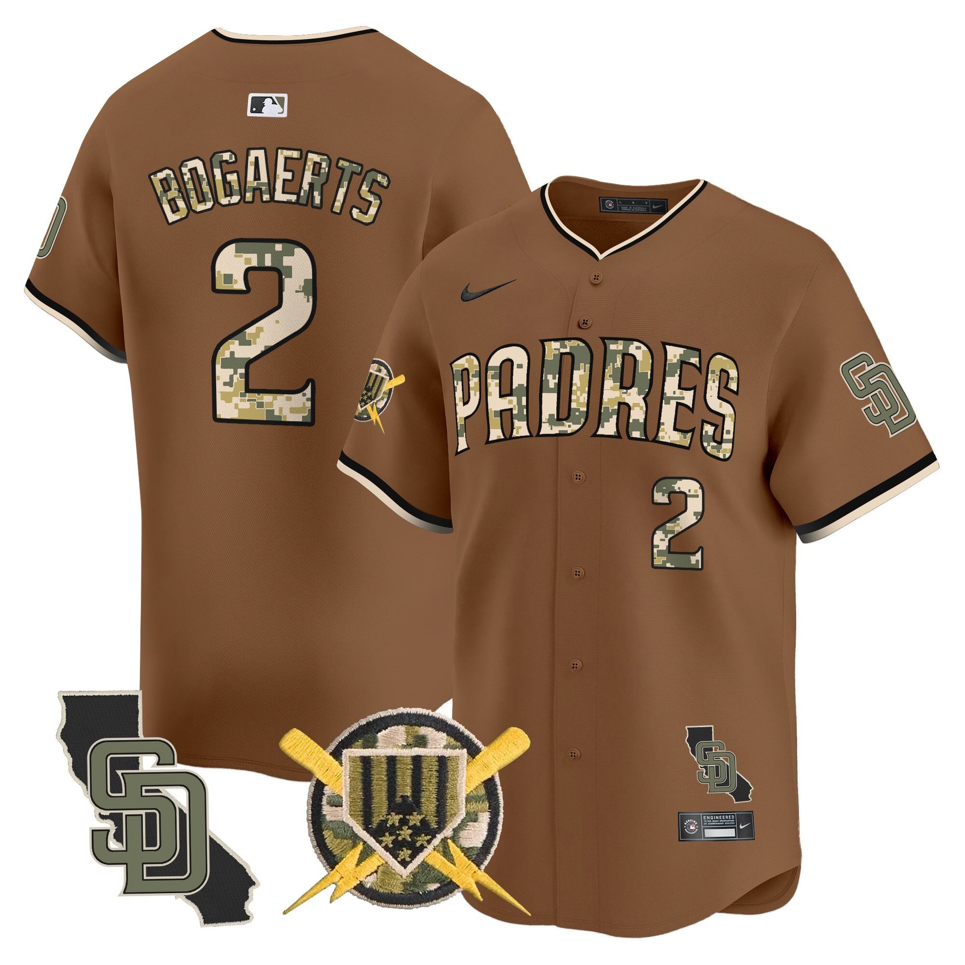 Men's Padres Armed Forces Day Vapor Premier Limited Jersey - All Stitched