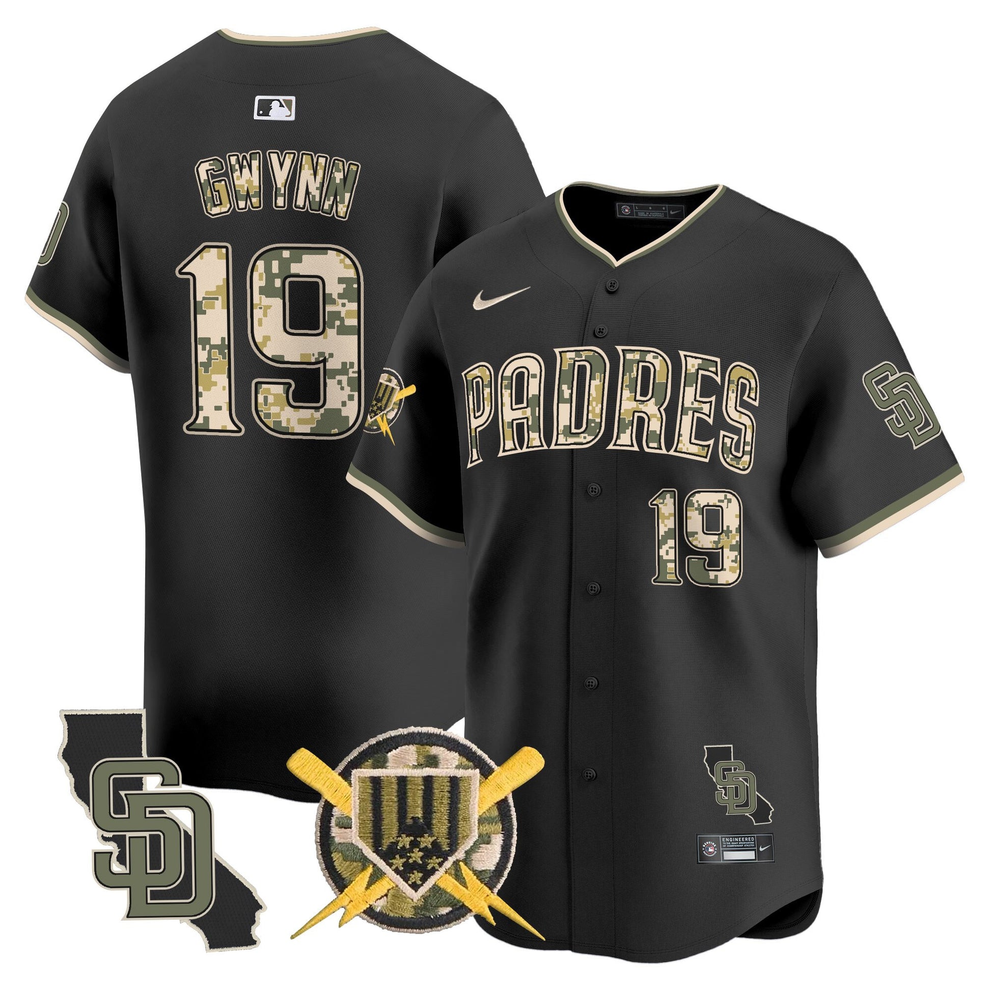 Men's Padres Armed Forces Day Vapor Premier Limited Jersey - All Stitched