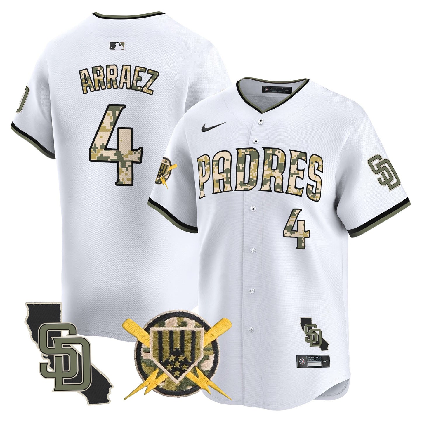 Men's Padres Armed Forces Day Vapor Premier Limited Jersey - All Stitched