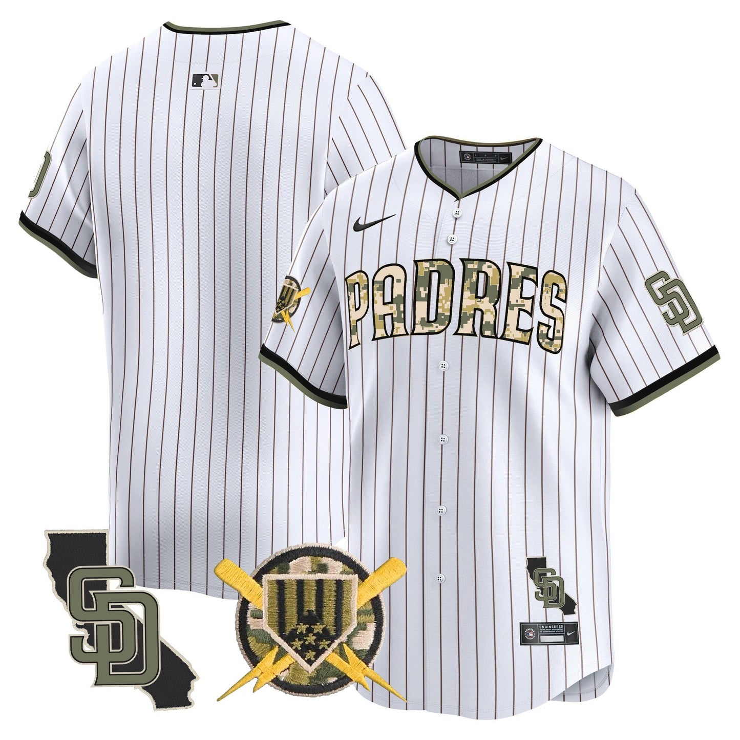 Men's Padres Armed Forces Day Vapor Premier Limited Jersey - All Stitched