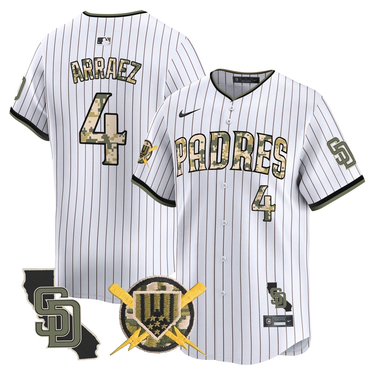 Men's Padres Armed Forces Day Vapor Premier Limited Jersey - All Stitched