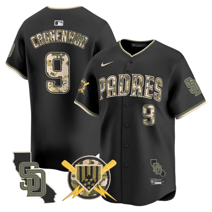 Men's Padres Armed Forces Day Vapor Premier Limited Jersey - All Stitched