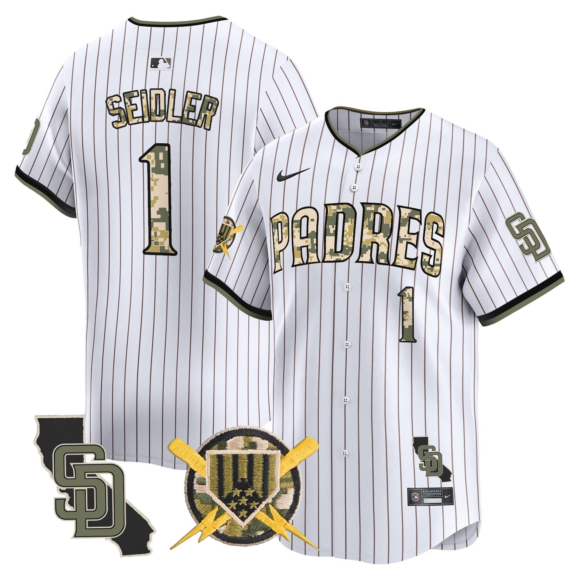 Men's Padres Armed Forces Day Vapor Premier Limited Jersey - All Stitched