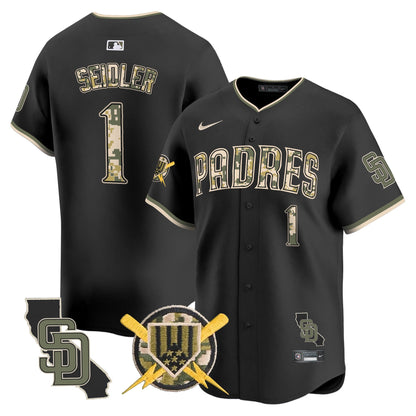 Men's Padres Armed Forces Day Vapor Premier Limited Jersey - All Stitched