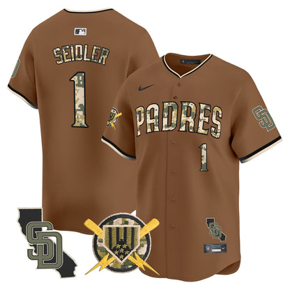 Men's Padres Armed Forces Day Vapor Premier Limited Jersey - All Stitched