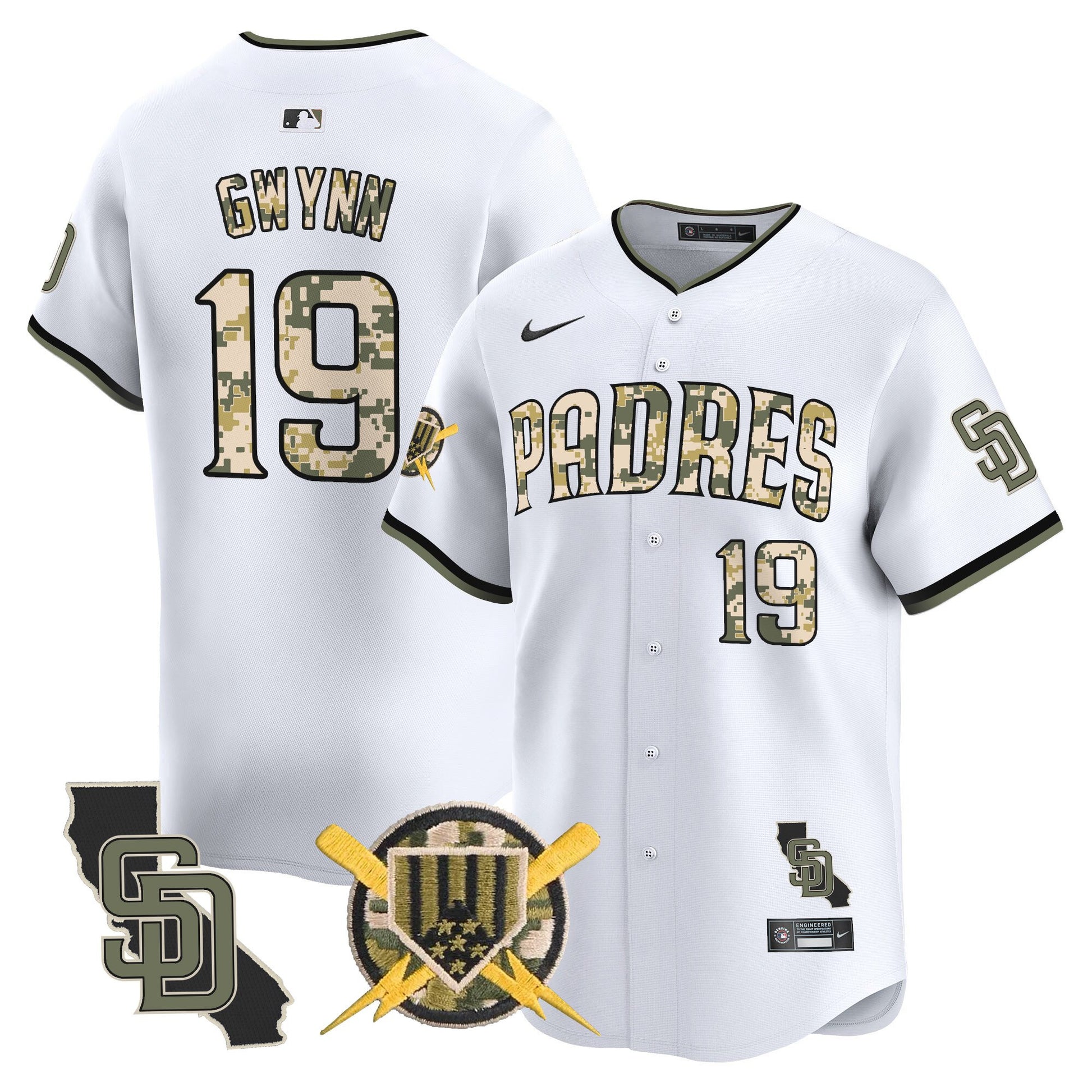 Men's Padres Armed Forces Day Vapor Premier Limited Jersey - All Stitched