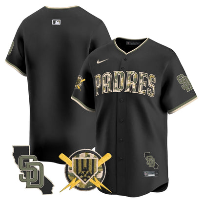 Men's Padres Armed Forces Day Vapor Premier Limited Jersey - All Stitched