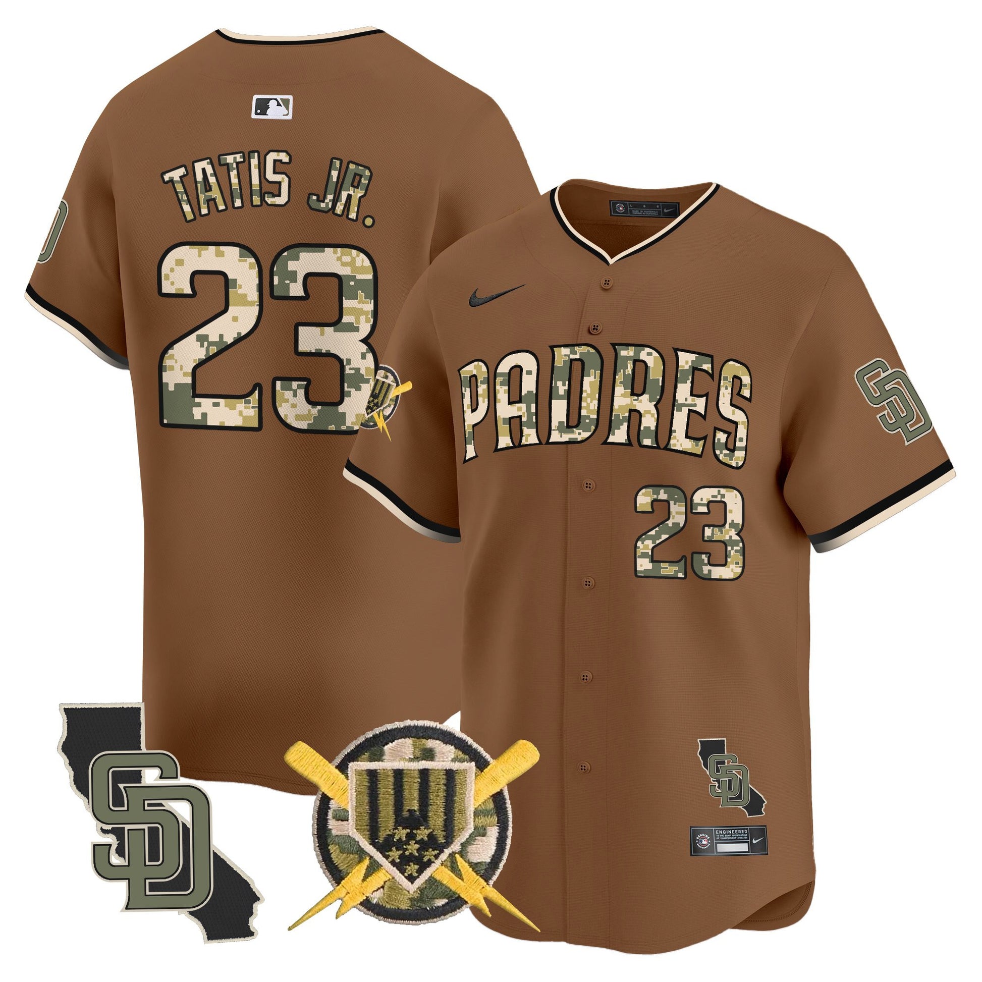 Men's Padres Armed Forces Day Vapor Premier Limited Jersey - All Stitched
